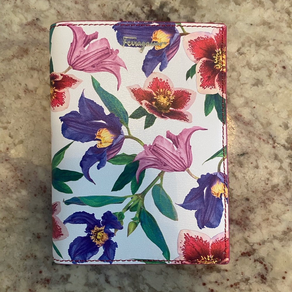 Salvatore Ferragamo St. Bouquet Passport Holder